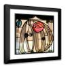 ArtDirect Mackintosh, Charles Rennie 20x20 Black Modern Framed Art Print with Double Matting Titled: Stained Glass Window The Hill House Glasgow view 1
