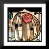 ArtDirect Mackintosh, Charles Rennie 20x20 Black Modern Framed Art Print with Double Matting Titled: Stained Glass Window The Hill House Glasgow view 2