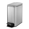 Cesun Small Bathroom Trash Can with Lid Soft Close, Step Pedal, 6 Liter / 1.6 Gallon Stainless Steel Mini Garbage Can for Office, Outdoor Trash Bin with Removable Inner Bucket (Silver) view 1