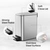 Cesun Small Bathroom Trash Can with Lid Soft Close, Step Pedal, 6 Liter / 1.6 Gallon Stainless Steel Mini Garbage Can for Office, Outdoor Trash Bin with Removable Inner Bucket (Silver) view 3