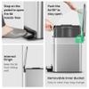 Cesun Small Bathroom Trash Can with Lid Soft Close, Step Pedal, 6 Liter / 1.6 Gallon Stainless Steel Mini Garbage Can for Office, Outdoor Trash Bin with Removable Inner Bucket (Silver) view 4