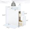 MASAKA B&W Movable Bathroom Storage Cabinet with 2 Drawers and Shelf, Toilet Paper Storage, Corner Shelves, Bathroom Furniture Sets, Side Organizer Toilet view 3