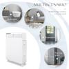MASAKA B&W Movable Bathroom Storage Cabinet with 2 Drawers and Shelf, Toilet Paper Storage, Corner Shelves, Bathroom Furniture Sets, Side Organizer Toilet view 4