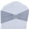 Spandex Chair Sashes Bows - Babenest 50PCS Premium Stretch Chair Cover Band with Buckle Slider Universal Elastic Chair Ties for Wedding Party Ceremony Reception Banquet Decoration (Grey)