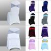 Spandex Chair Sashes Bows - Babenest 50PCS Premium Stretch Chair Cover Band with Buckle Slider Universal Elastic Chair Ties for Wedding Party Ceremony Reception Banquet Decoration (Grey) view 4