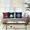 HUYAW Navy Blue Nautical Ocean Boat Anchor Throw Pillow Covers, Ship Nautical Gifts, Boat Pillow Cases 18 x 18 Inch Home Ship Sofa Decor Set of 4 view 2