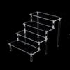 Acrylic Display Stand Pottery Storage Rack Doll Clay Figurine Display Stand Transparent Ladder Shelf Store Display Tools (4 Tiers) view 1