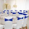 Babenest Spandex Chair Sashes Bows 50PCS Premium Stretch Chair Cover Band with Buckle Slider Universal Elastic Chair Ties for Wedding Party Ceremony Reception Banquet Decoration (Royal Bule) view 3