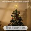 Roylvan Star Tree Topper with 8 Lighting Modes, Glitter Christmas Star Tree Top Light, USB Powered Decorative Treetop Light Xmas Tradition Tree Ornament for Home Decor, 9.8 x 11.8 inch, Gold view 4
