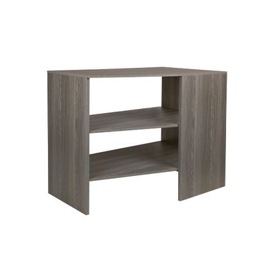 ClosetMaid SuiteSymphony Wood Corner Shelf Unit, 2 Shelves, Adjustable, Stacking, for Storage, Closet, Clothes, Shoes, Dcor, Graphite Grey