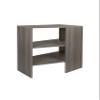 ClosetMaid SuiteSymphony Wood Corner Shelf Unit, 2 Shelves, Adjustable, Stacking, for Storage, Closet, Clothes, Shoes, Dcor, Graphite Grey view 1