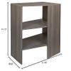 ClosetMaid SuiteSymphony Wood Corner Shelf Unit, 2 Shelves, Adjustable, Stacking, for Storage, Closet, Clothes, Shoes, Dcor, Graphite Grey view 3