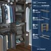 ClosetMaid SuiteSymphony Wood Corner Shelf Unit, 2 Shelves, Adjustable, Stacking, for Storage, Closet, Clothes, Shoes, Dcor, Graphite Grey view 4