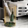 Umbrella Racks Golden Iron Umbrella Stand Umbrella Holder, Umbrella Basket at The Entrance of The Hotel Cafe Corridor, with Drip Tray and 3 Hooks, 22x58cm view 3