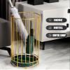 Umbrella Racks Golden Metal Umbrella Stand Umbrella Holder, Umbrella Basket at The Entrance of The Hotel Cafe Corridor, with drip Tray and 3 Hooks, Accommodate 10 Umbrellas view 3