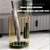 Umbrella Racks Golden Metal Umbrella Stand Umbrella Holder, Umbrella Basket at The Entrance of The Hotel Cafe Corridor, with drip Tray and 3 Hooks, Accommodate 10 Umbrellas view 4