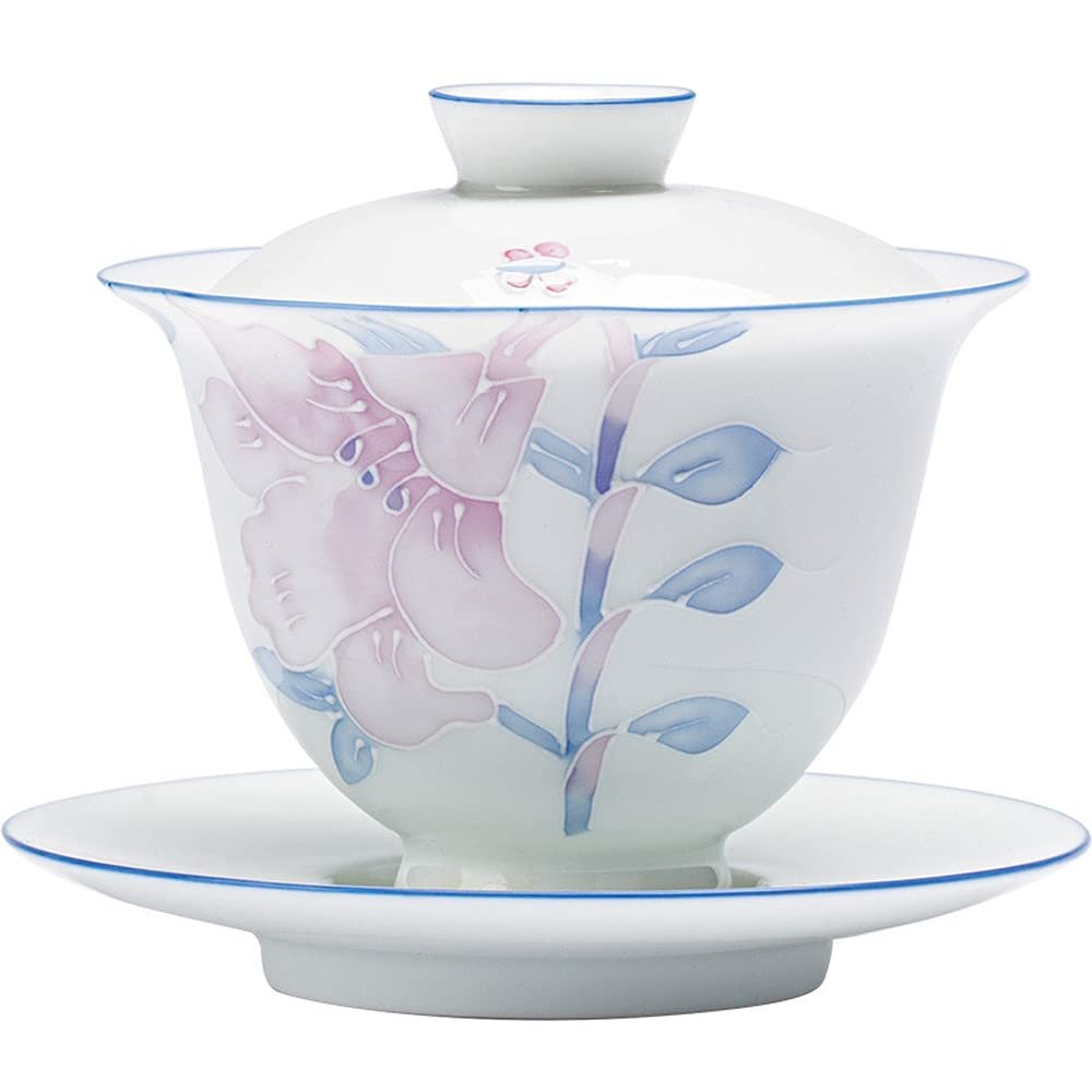 175ML Hand Painted Tea Tureen Porcelain GaiWan Tea Cup Mugs Office Decoration Tea Set