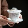 175ML Hand Painted Tea Tureen Porcelain GaiWan Tea Cup Mugs Office Decoration Tea Set view 3