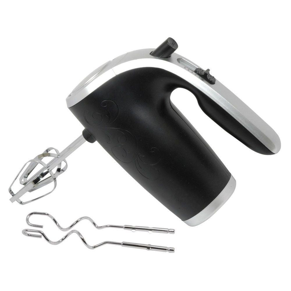 5 Speed 150 Watt Hand Mixer with Silver Accents44; Black
