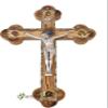 15" Olive Wood Crucifix Cross with Mother of Pearl & Holy Relics  Handmade in Bethlehem view 2