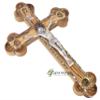15" Olive Wood Crucifix Cross with Mother of Pearl & Holy Relics  Handmade in Bethlehem view 3