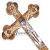 15" Olive Wood Crucifix Cross with Mother of Pearl & Holy Relics  Handmade in Bethlehem view 4