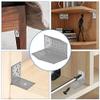 FHYTGBS 10 Pcs Porous L-Shaped Corner Code Heavy Duty 90 Degree Angle Connector L Metal Angle Brackets Steel Sheet Joint Bracket Fastener for Fixing Fence Brackets Windows (6565532mm) view 3