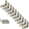 10 Pcs Enhanced Corner Brace Bracket 0.3cm Thickness Stainless Steel L Shape Angle Bracket 90 Degree with Screws for Furniture Corner Support (30x30x16mm ) ( Size : 30x30mm 3mm Thickness ) view 1