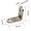 10 Pcs Enhanced Corner Brace Bracket 0.3cm Thickness Stainless Steel L Shape Angle Bracket 90 Degree with Screws for Furniture Corner Support (30x30x16mm ) ( Size : 30x30mm 3mm Thickness ) view 3