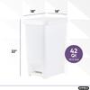 Superio Slim Trash Can with Foot Pedal  10.5 Gallon Step-On Trash Can with Lid, Large Plastic Garbage Can, Trashcan for Bathroom, Kitchen, Office, Bedroom, Dorm Room, Patio,  White, 2 Pack view 3