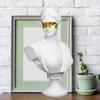 14" Classic Greek White David Man Bust Statue, Large Resin Roman Goddess Sculpture Figurine for Home Dcor (Anna Mask White) view 2