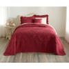 BrylaneHome Bedding Lightweight All Season Modern Amelia Quilted Damask Oversized Ultra Soft Bedspread - King, Berry view 1