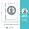 Baudville Engraved Clock Trophy - Executive Crystal - Rectangular Shaped on a Rectangular Base - Silver Inset Time Piece (Rectangle Silver Custom Logo) view 3