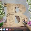 EGD Personalized Wood Letters Wedding Guest Book Alternatives | Wedding Decorations | Guest Book for Party | Unique Wedding Favors | Wedding Books for Guests to Sign view 4