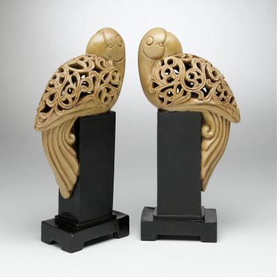 AA Importing Ceramic Parrot Figures