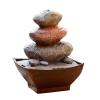 jinyi2016SHOP Desktop Fountain Tabletop Water Fountain Cascading Rock Formation Waterfall with Electric Pump Soothing Sounds for Office Home Dcor 8 Inch Relaxation Indoor Tabletop Fountain view 1