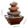 jinyi2016SHOP Desktop Fountain Tabletop Water Fountain Cascading Rock Formation Waterfall with Electric Pump Soothing Sounds for Office Home Dcor 8 Inch Relaxation Indoor Tabletop Fountain view 2