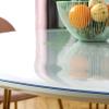 KDDFN Easy Clean Transparent Tablecloth,Clear Tablecloth Protector,Plastic Tablecloth for Dinning Table,Desk Pad Mat,for Coffee Table,Writing Desk (53.2in) view 2