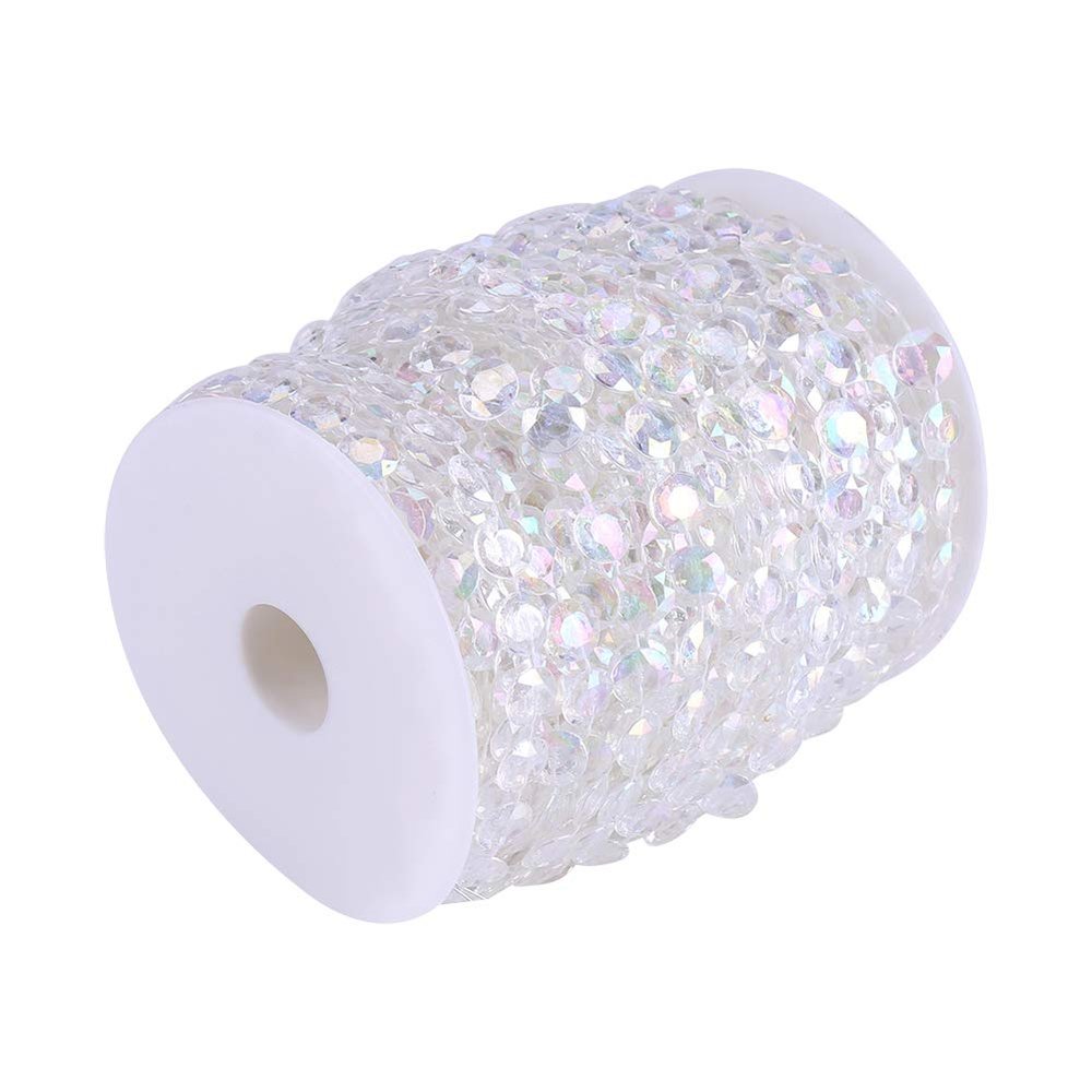30m Crystal Beads Curtain, Acrylic Crystal Garland Strands for Home,Curtain, Christmas Tree Deco, Wedding and Party Decoration (2#)