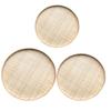 Cabilock 3pcs Woven Dustpan Storage Trays for Painting and Home Decoration Natural Round Woven Basin view 1