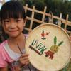 Cabilock 3pcs Woven Dustpan Storage Trays for Painting and Home Decoration Natural Round Woven Basin view 2