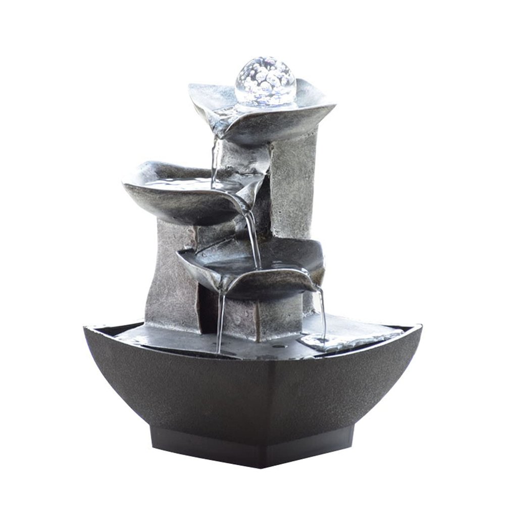jinyi2016SHOP Desktop Fountain Tabletop Fountain Waterfall Humidifier Small Desktop Fountain for Home Office Bedroom Relaxation Yard Art Decor Relaxation Indoor Tabletop Fountain