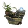 jinyi2016SHOP Desktop Fountain Desktop Fountain Resin Elegant Tabletop Fountain Table Fountain with Spinning Crystal Ball Durable Lightweight for Home Office Relaxation Indoor Tabletop Fountain view 1