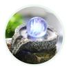 jinyi2016SHOP Desktop Fountain Desktop Fountain Resin Elegant Tabletop Fountain Table Fountain with Spinning Crystal Ball Durable Lightweight for Home Office Relaxation Indoor Tabletop Fountain view 4
