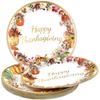 ceiba tree Thanksgiving Paper Plates 48 Pcs Fall Disposable Dinnerware Heavy Duty for 24 Guests Give Thanks Theme Party Supplies Happy Thanksgiving Autumn Tableware Set view 3
