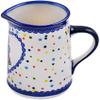 Polmedia Polish Pottery Creamer UNIKAT - Happy Folk Couple Pattern Handmade in Boleslawiec Poland by Ceramika Bona + Certificate of Authenticity view 2