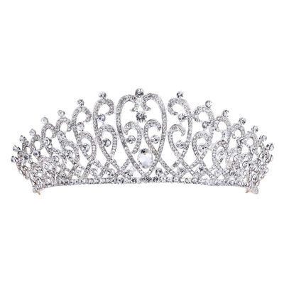 FRCOLOR Bride Headdress Crystal Crown Bridal Crown Rhinestone Girl