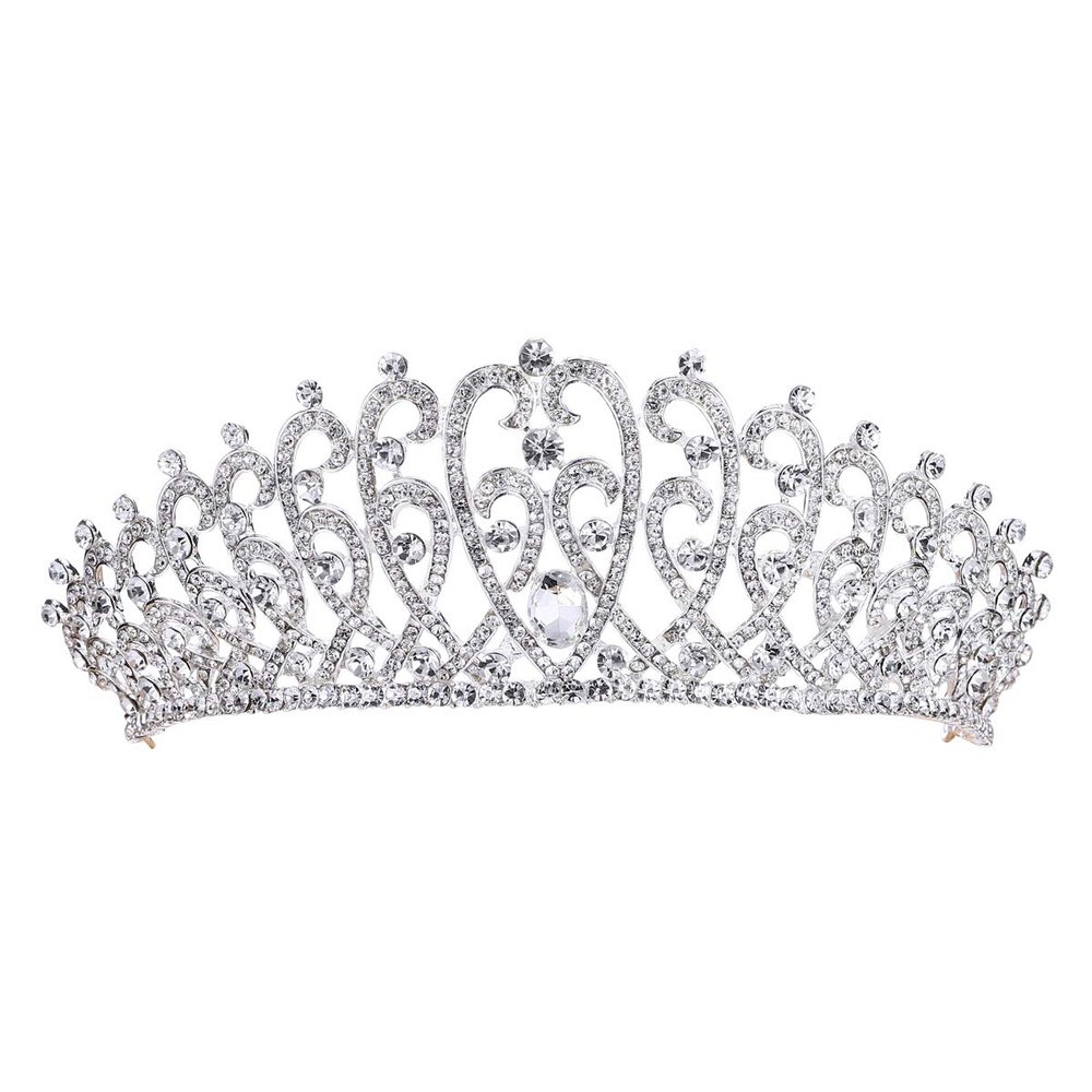 FRCOLOR Bride Headdress Crystal Crown Bridal Crown Rhinestone Girl
