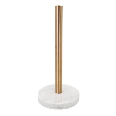 HFANFI Marble Paper Towel Holder, Champagne Bronze, Freestanding, Stainless Steel & Marble, Easy to Assemble & Clean, Sturdy & Stylish