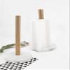 HFANFI Marble Paper Towel Holder, Champagne Bronze, Freestanding, Stainless Steel & Marble, Easy to Assemble & Clean, Sturdy & Stylish view 2